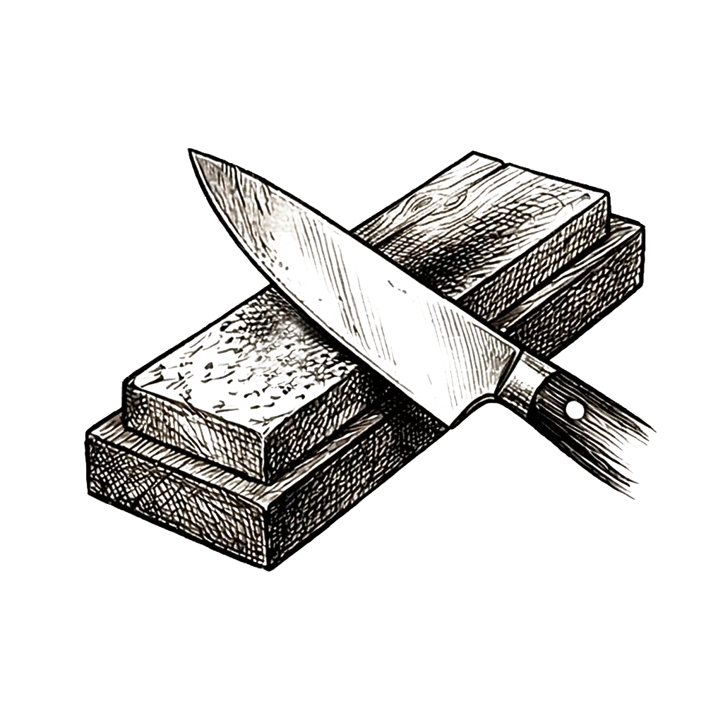 Icono de afilado de cuchillo Filopampa, mantener filo y rendimiento de la hoja