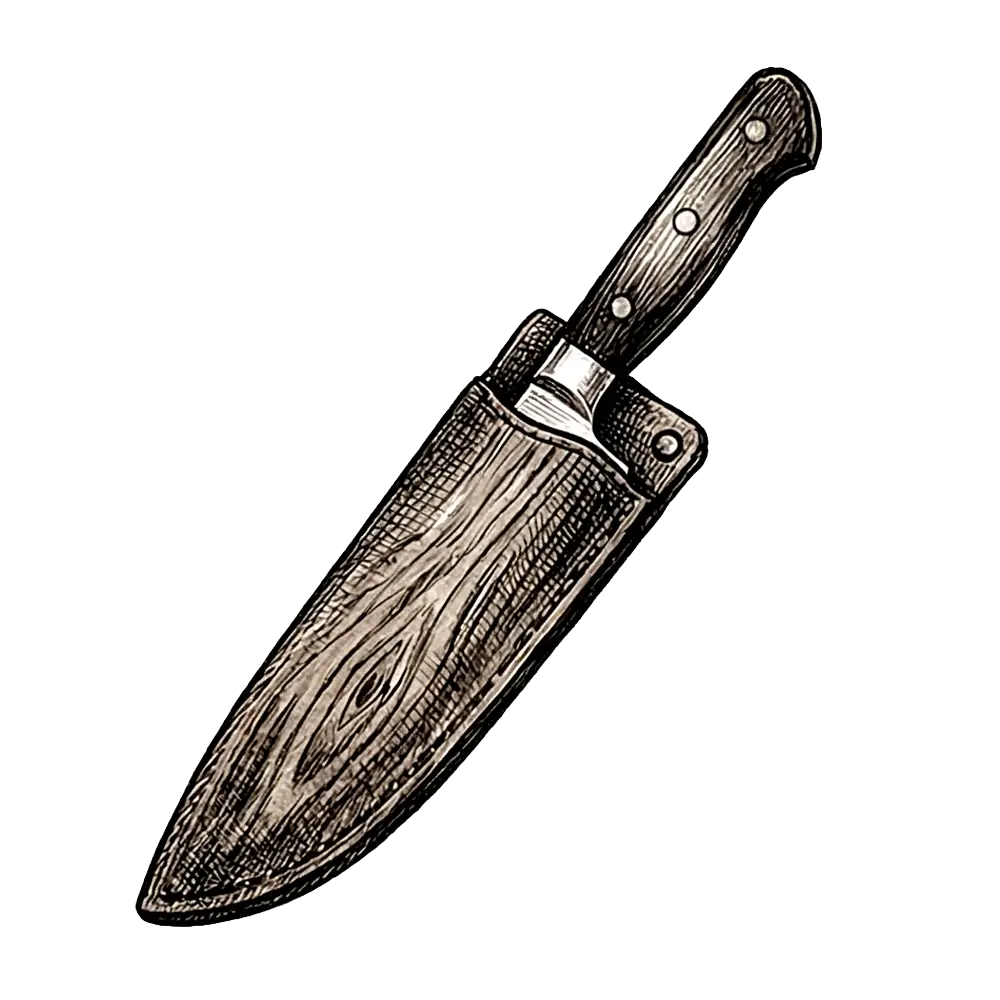 Icono de almacenamiento de cuchillo Filopampa, guardar en lugar seguro y seco